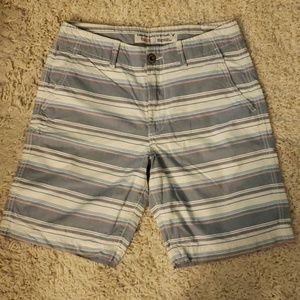 AE Men's Orange/Blue/White Stripe Shorts